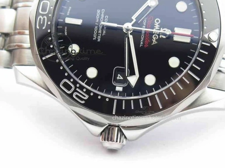 0227 Seamaster 300M SS MK 1:1 Best Edition Black Dial Ceramic Bezel On SS Bracelet A TopPick 8177